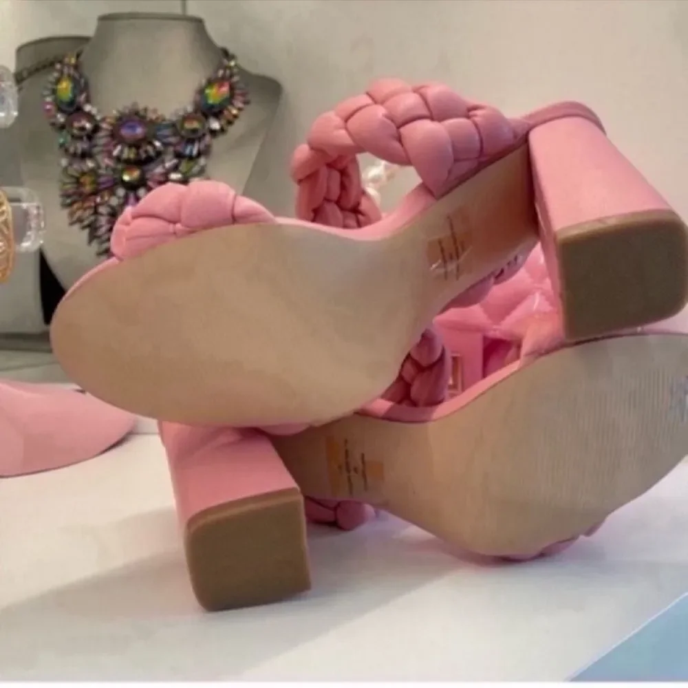 Pink Braided Women's Steve Madden Sandals #6